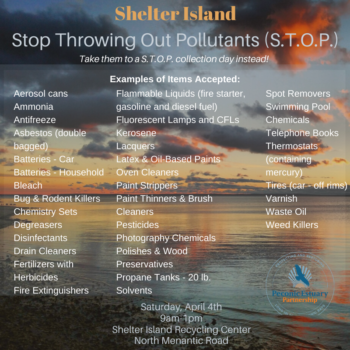 Shelter Island S.T.O.P. Collection Day_April 4, 2020